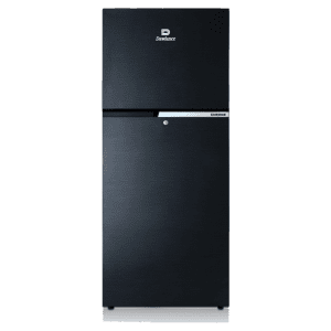 Dawlane Refrigerator 9160 Chrome Hairline Black