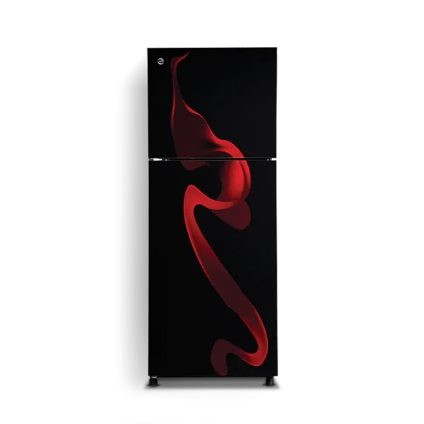 PEL Refrigerator Inverter 21850 Glass Door Curved Red