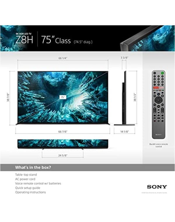 Sony 75Z8H BRAVIA XR 8K HDR Smart Android LED TV 75" - Image 4