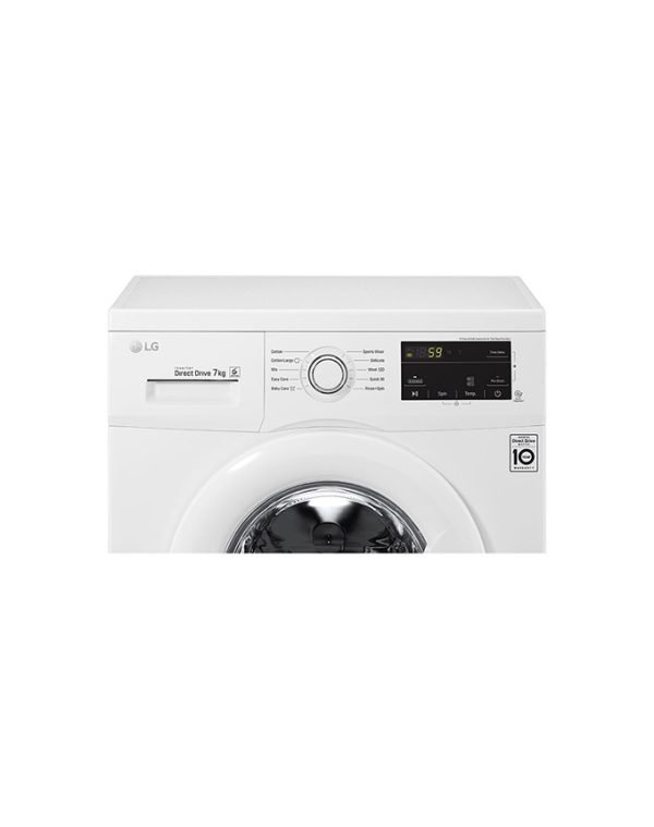 LG FH2J3QDNP0 DD Motor Front Load Washer White 7kg - Image 5