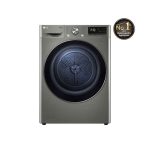 LG RH90V9PV8N Energy Saving Dryer, 9kg, Silver, Capable Drying with Dual Heat Pump